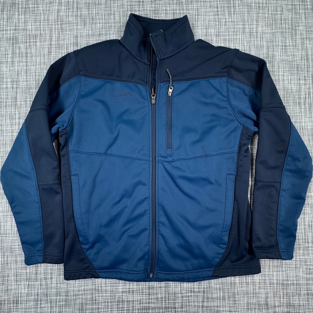 Avalanche Men Jacket Weather Shield Softshell Fleece Lined Colorblock Blue Large